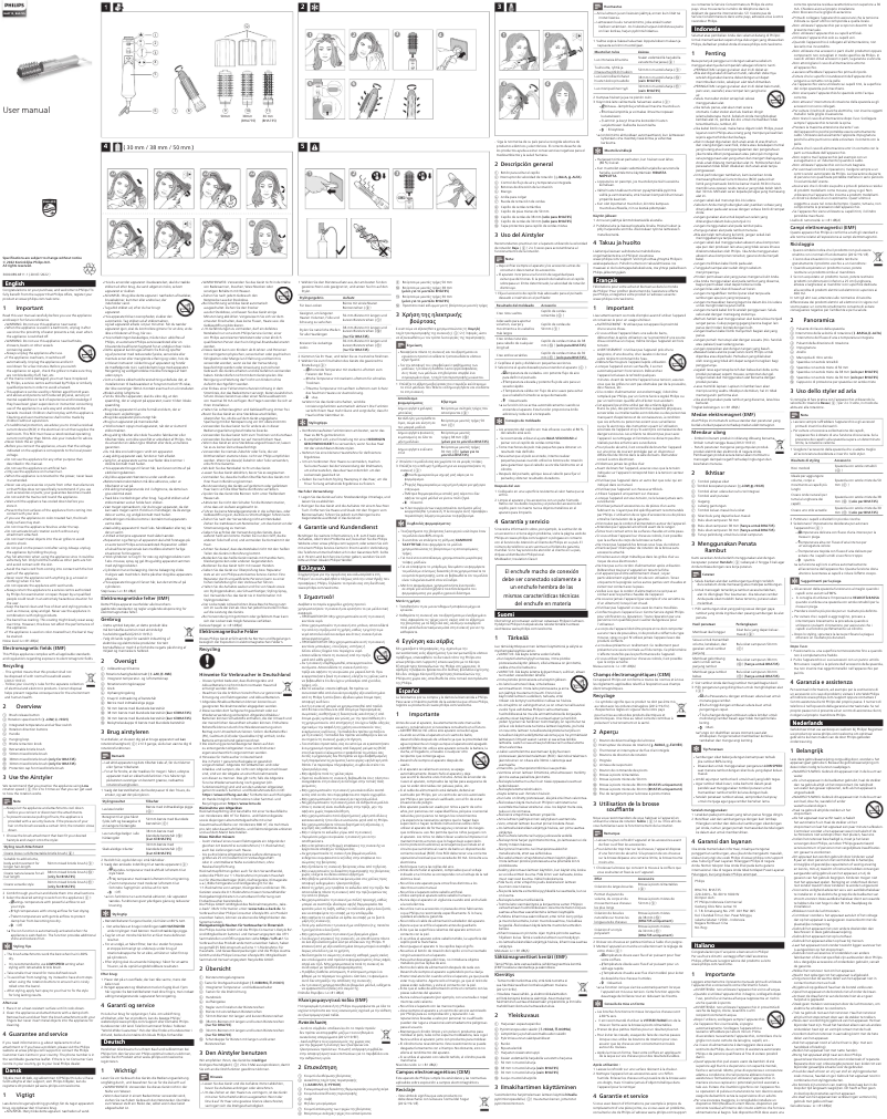 Page n°1 - Manuel utilisateur Philips BHA735