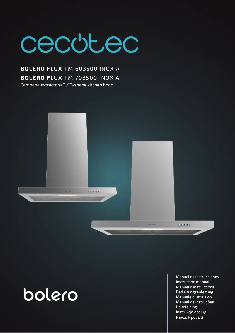 Page 1 de la notice Manuel utilisateur Cecotec Flux TM 703500 Inox A