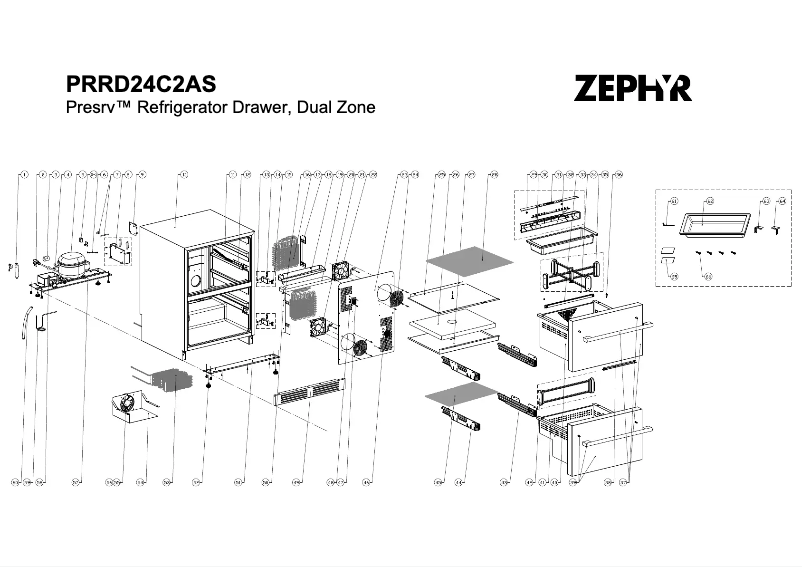 Page 1 de la notice Instructions / montage Zephyr Presrv PRRD24C2AS