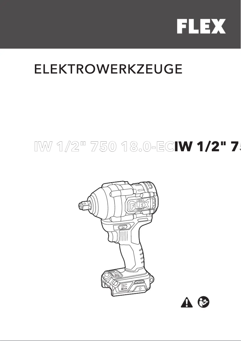 Page 1 de la notice Manuel utilisateur Flex IW 1/2" 750 18.0-EC