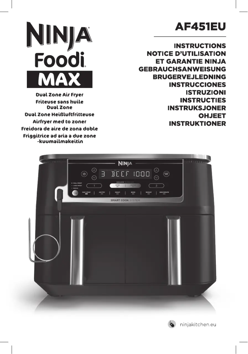 Page 1 de la notice Manuel utilisateur Ninja Foodi Max AF451EU