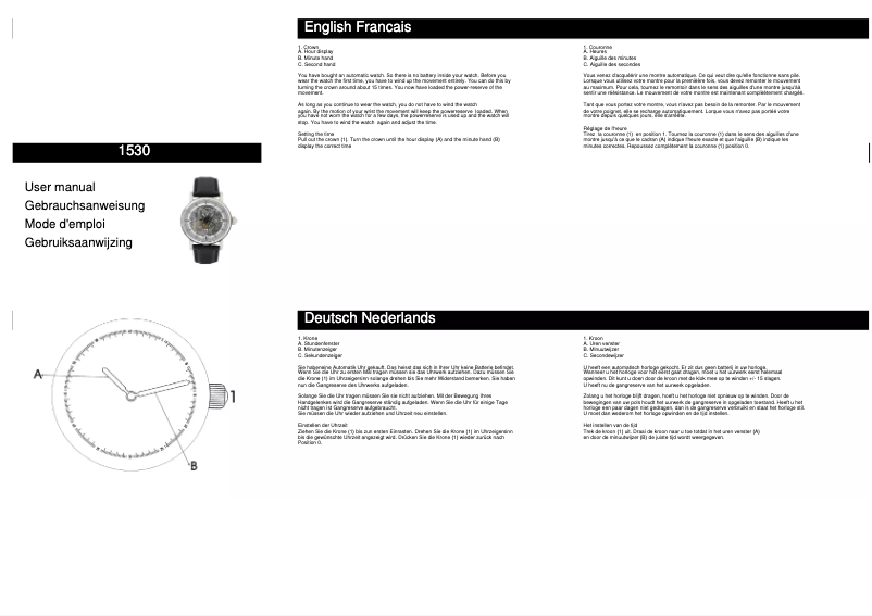 Image de la première page du manuel de l'appareil 1530