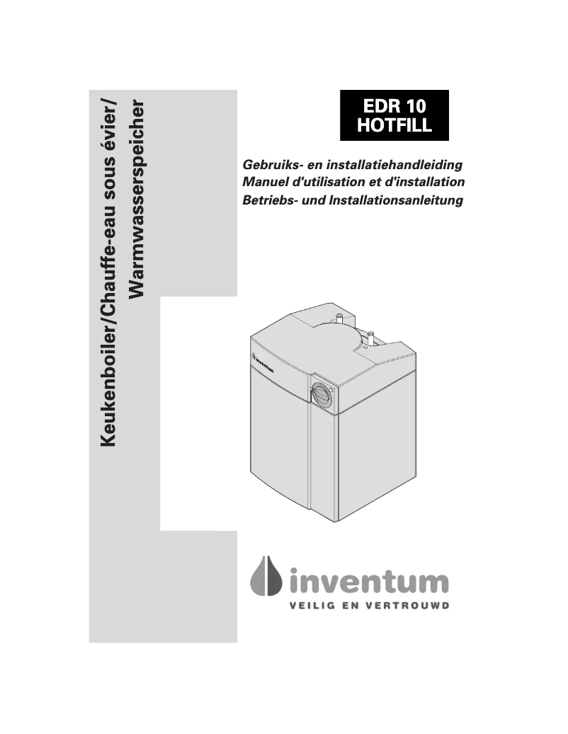 Page 1 de la notice Manuel utilisateur Inventum EDR10 Hotfill