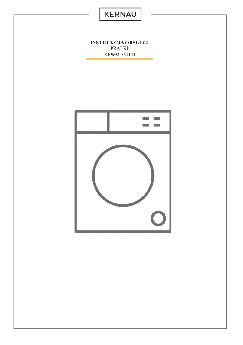 Page 1 de la notice Manuel utilisateur Kernau KFWM 7511 R