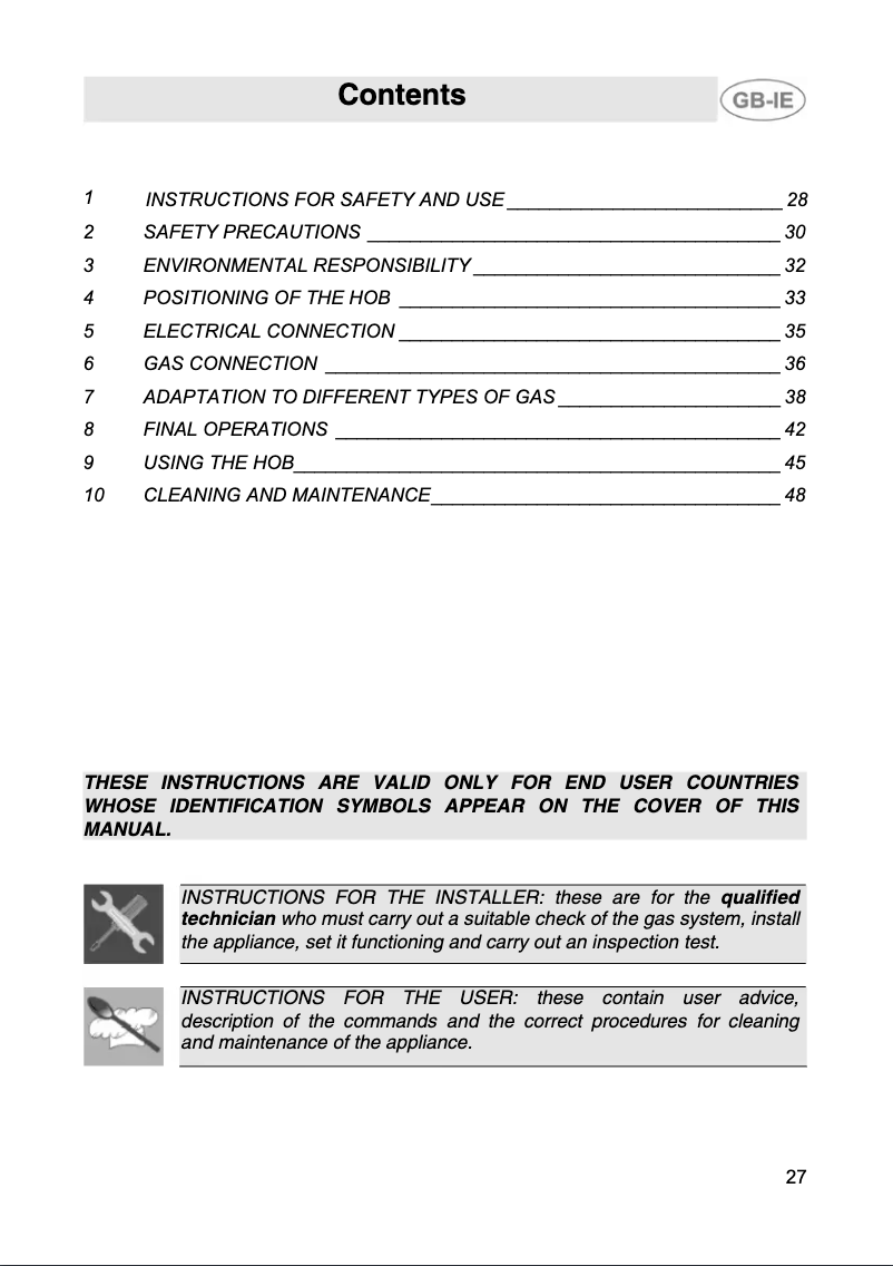 Image de la première page du manuel de l'appareil SER64SNX3