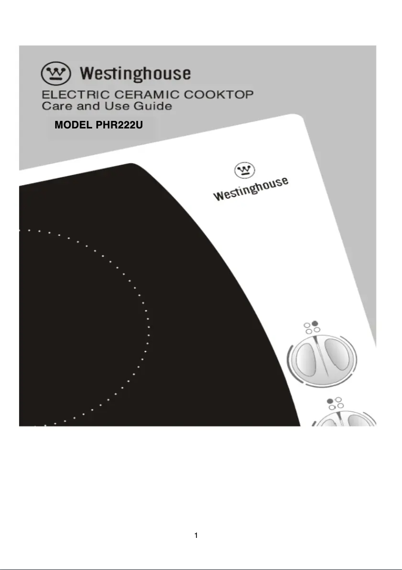 Page n°1 - Mode d'emploi Westinghouse PHR222U