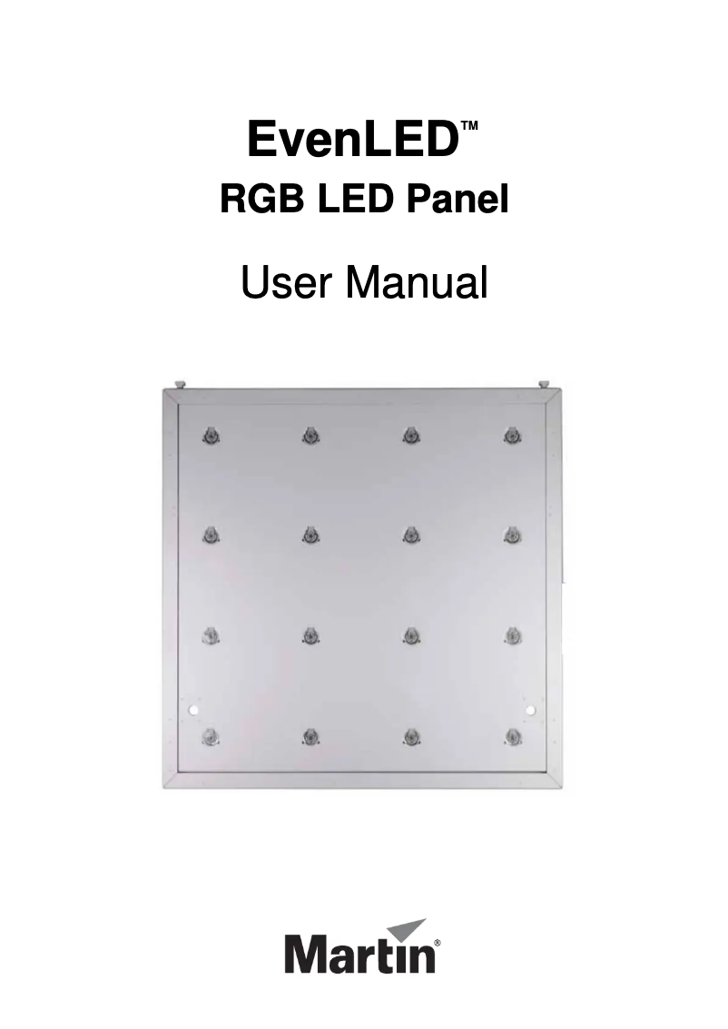 Page 1 de la notice Manuel utilisateur Martin EvenLED