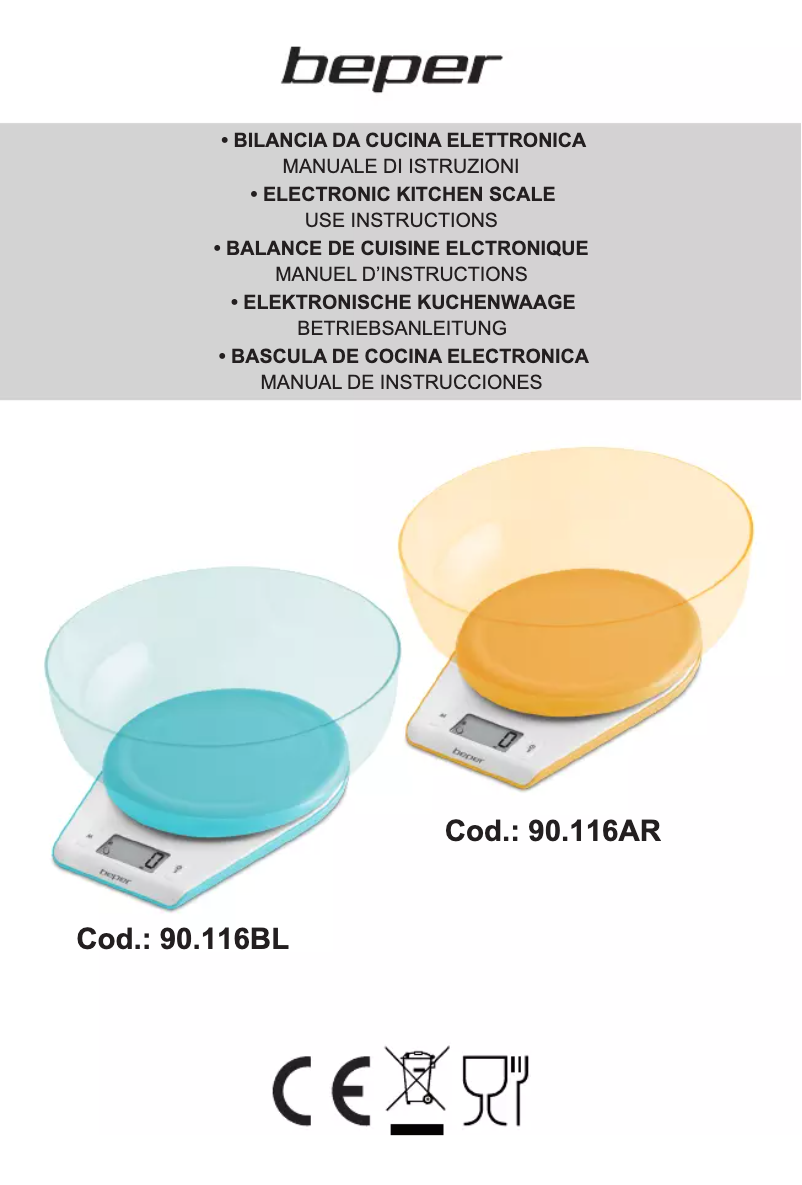 Page 1 de la notice Manuel utilisateur Beper 90.116BL