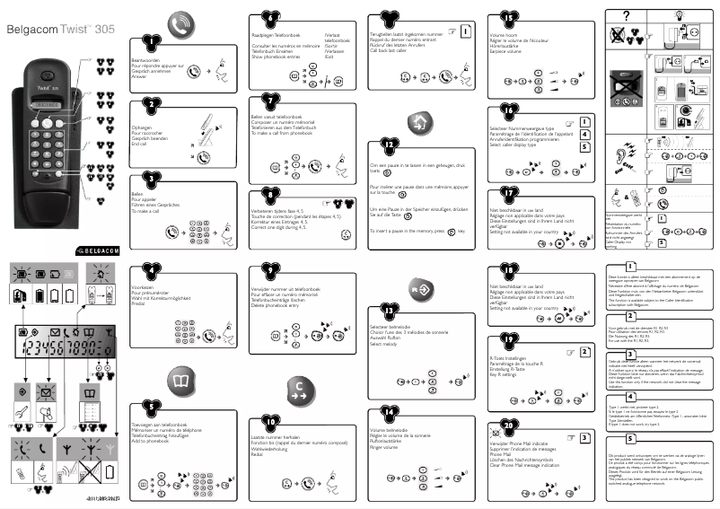 Página 1 del manual Manual de usuario Belgacom Twist 305