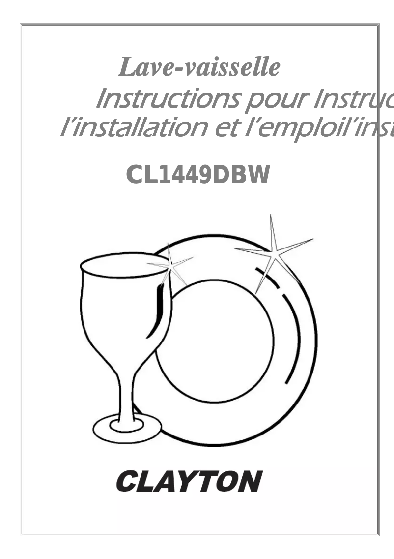 Image de la première page du manuel de l'appareil CL1449DBW