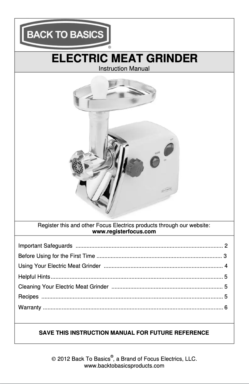 Page 1 de la notice Manuel utilisateur WestBend 4500