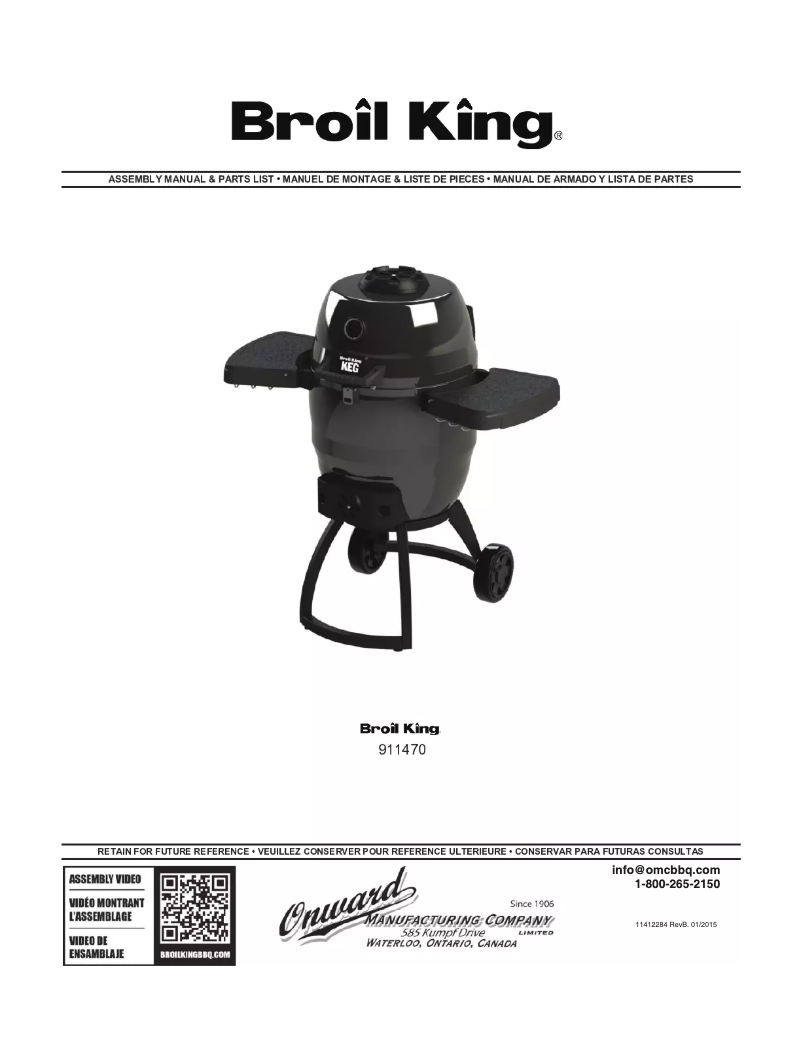 Página 1 del manual Manual de usuario Broil King Keg 5000