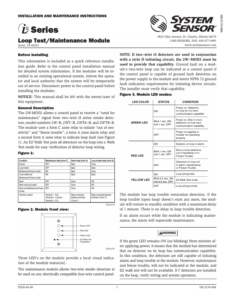 Image de la première page du manuel de l'appareil 2W-MOD2