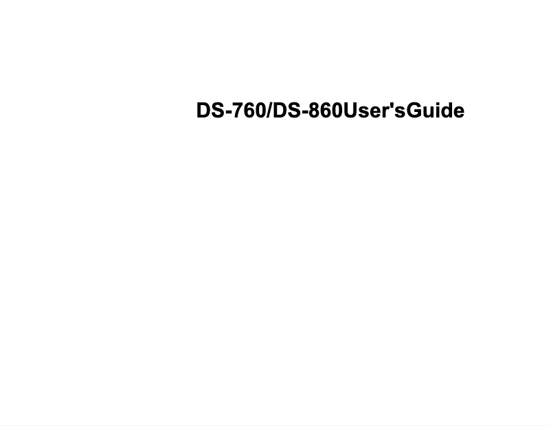 First page image of the manual for WorkForce DS-760