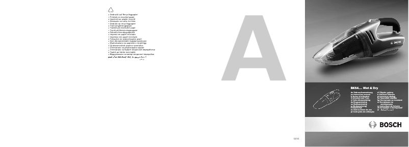 Page n°1 - Manuel utilisateur Bosch BKS 4033 W D