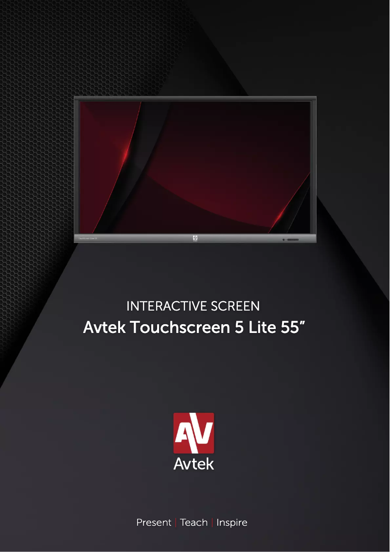 Page n°1 - Manuel utilisateur Avtek 5 Lite 55”