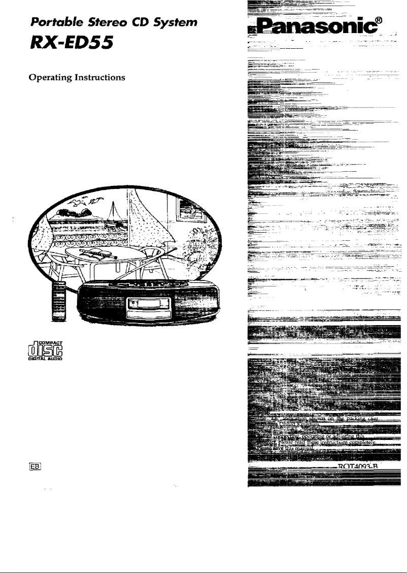 Page 1 de la notice Manuel utilisateur Panasonic RX-ED55