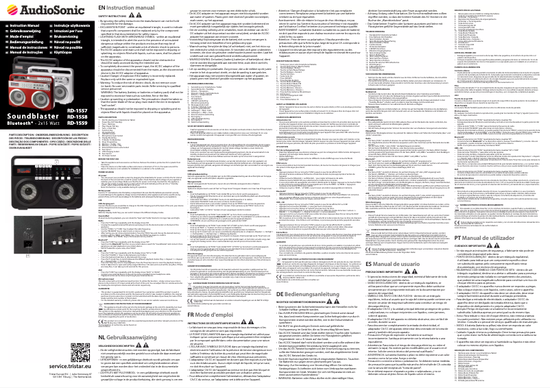 Image de la première page du manuel de l'appareil RD-1557