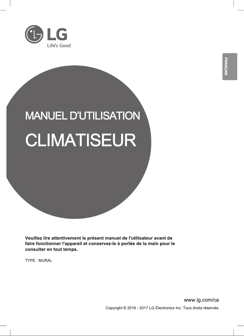 Page 1 de la notice Manuel utilisateur LG LSN360HLV