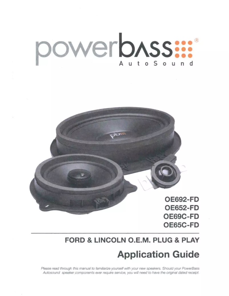 Page n°1 - Manuel utilisateur PowerBass OE652-FD