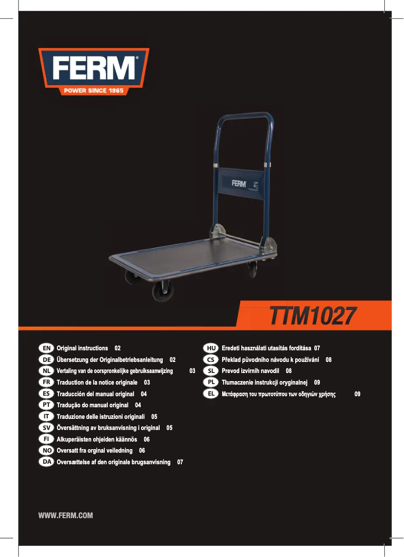Page 1 de la notice Manuel utilisateur Ferm TTM1027