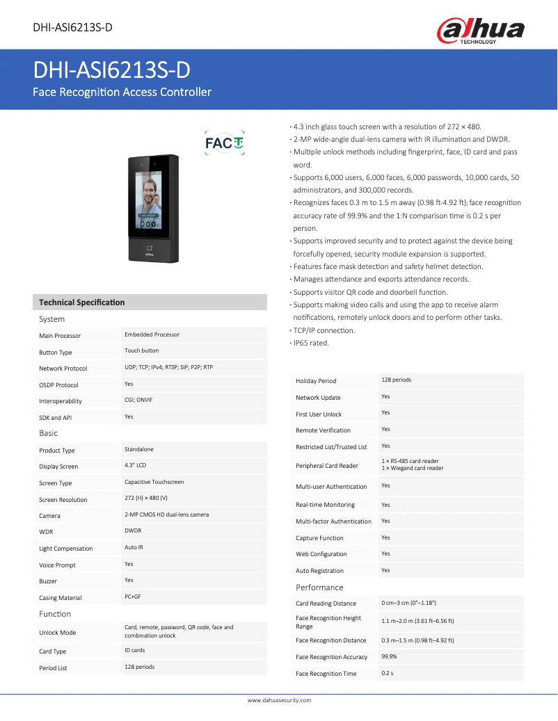 Image de la première page du manuel de l'appareil ASI6213S-D