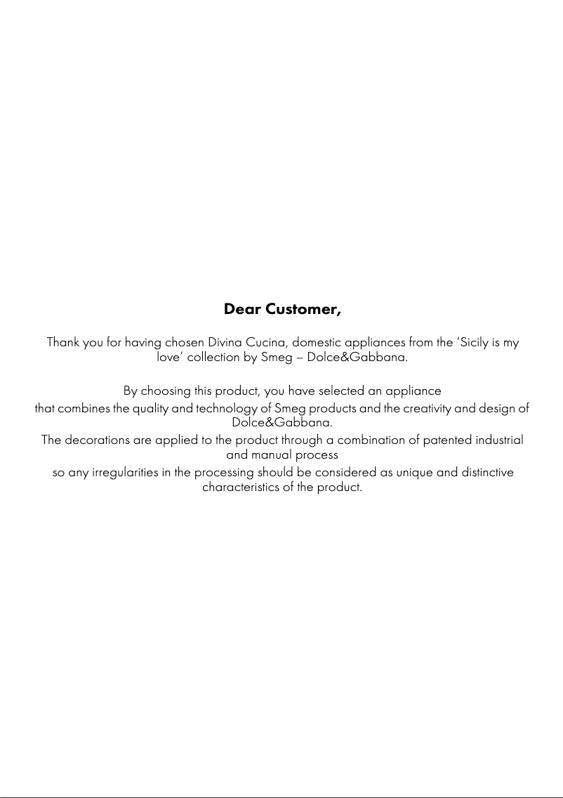 Page 1 de la notice Manuel utilisateur Smeg FAB28URDGC3