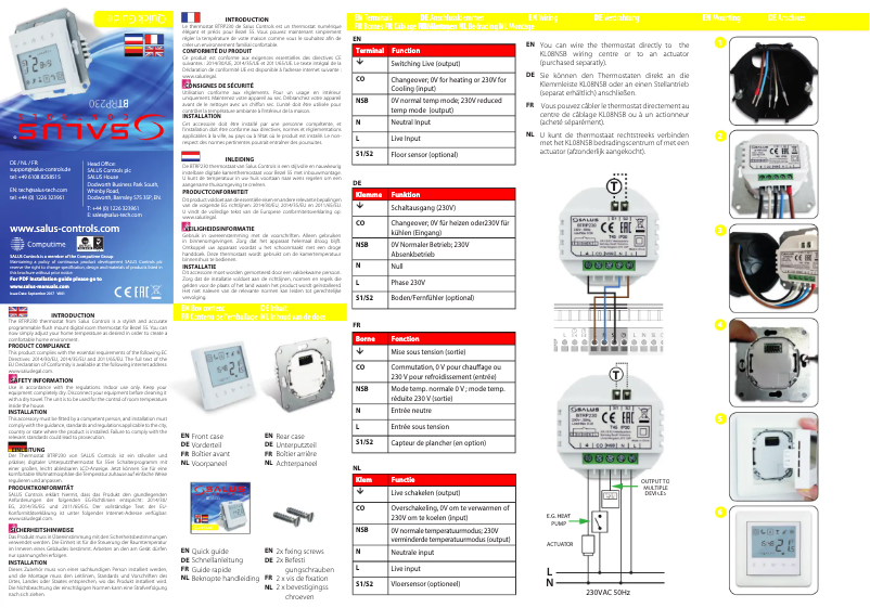 Imagen de la primera página del manual del dispositivo BTRP230