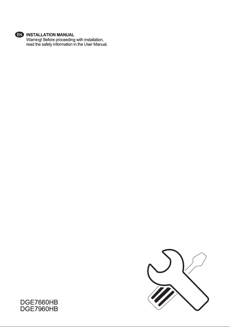 Página 1 del manual Guía de instalación AEG DGE7960HB