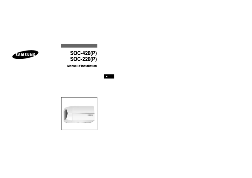 Image de la première page du manuel de l'appareil SOC-220