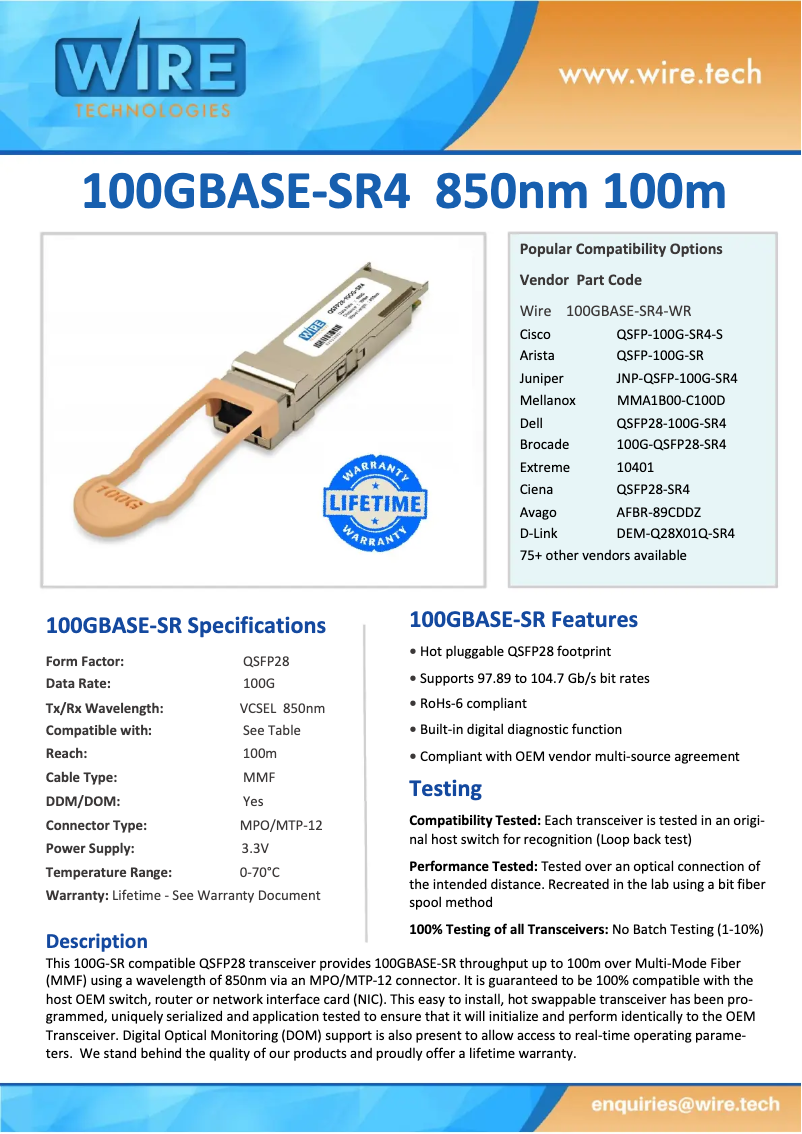 Page n°1 - Manuel utilisateur Wire Technologies 10401-WR