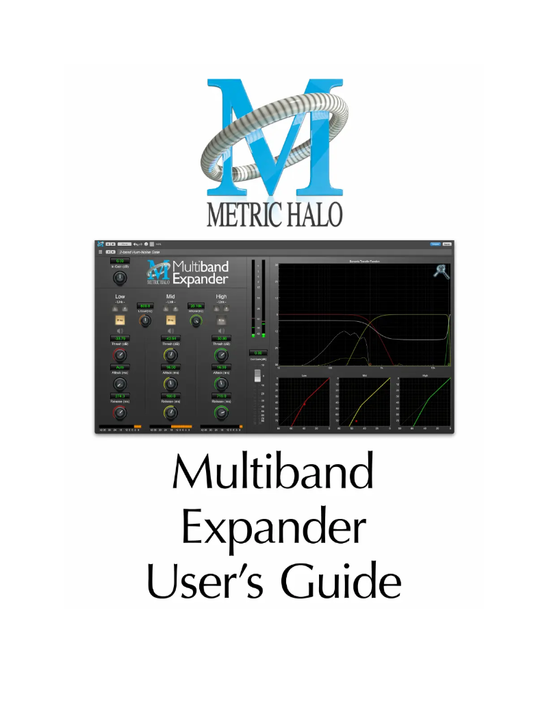 Page 1 de la notice Manuel utilisateur Metric Halo Multiband Expander
