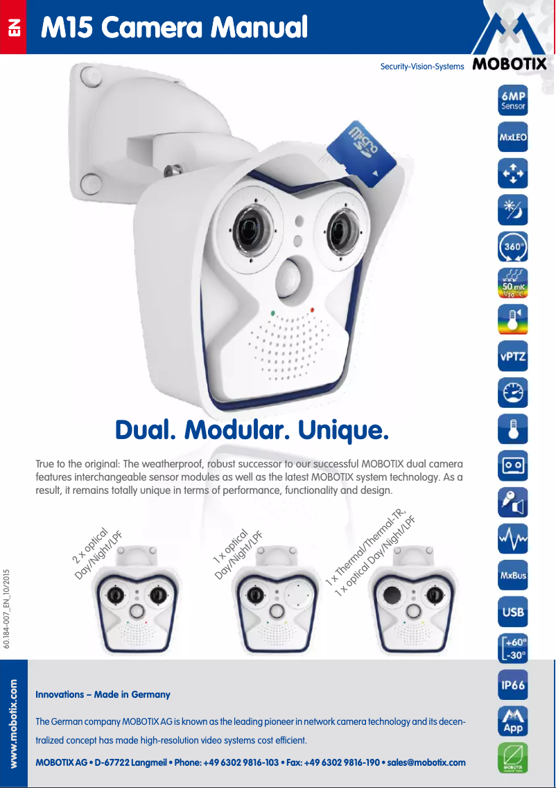 Page 1 of the manual User Manual Mobotix Allround M15
