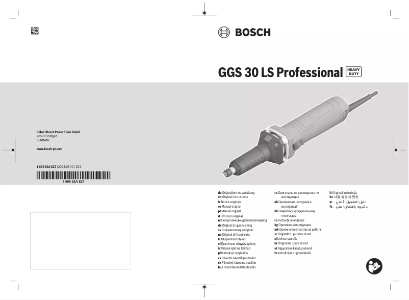 Página 1 del manual Manual de usuario Bosch GGS 30 LS Professional