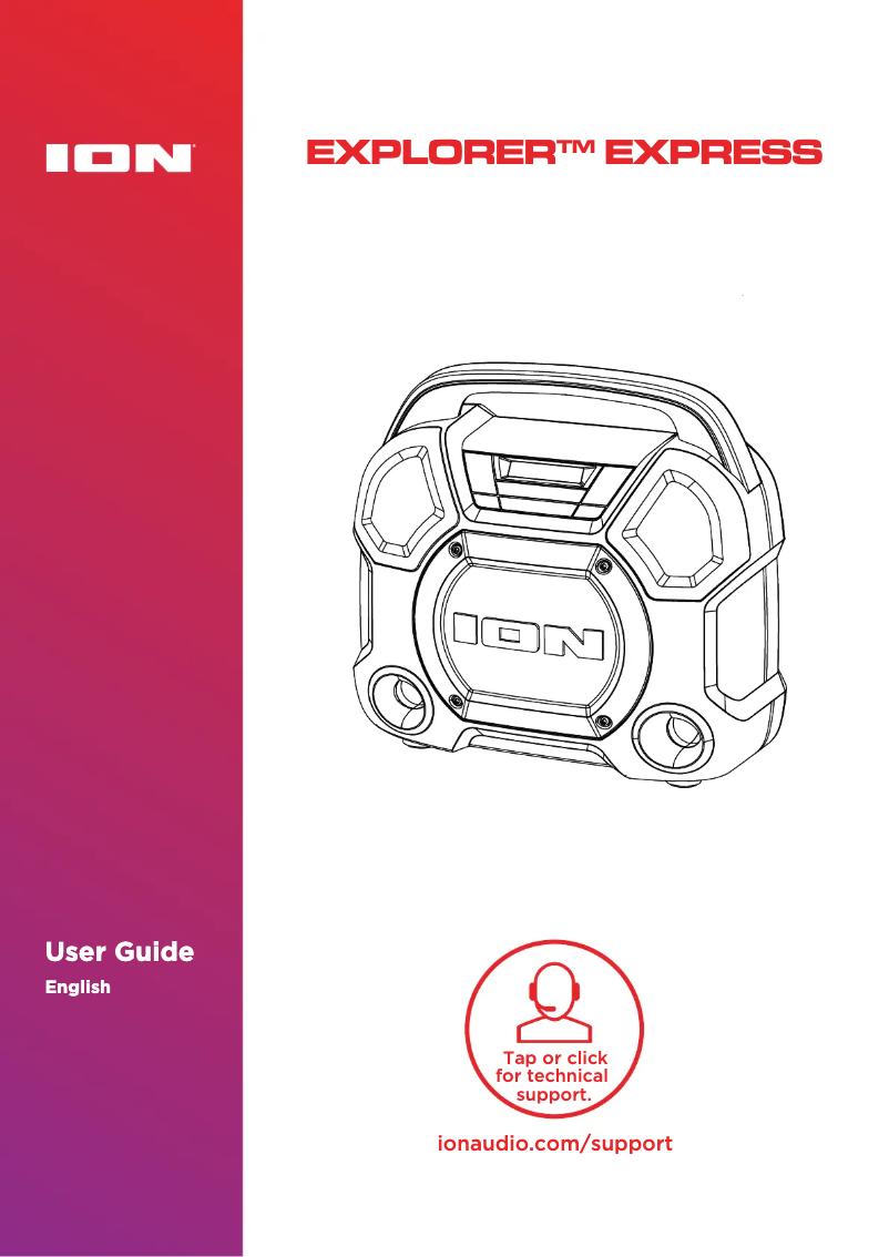Page n°1 - Manuel utilisateur ION Explorer Express