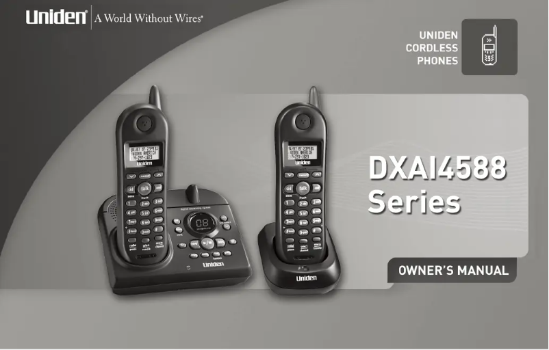 First page image of the manual for DXAI 4588