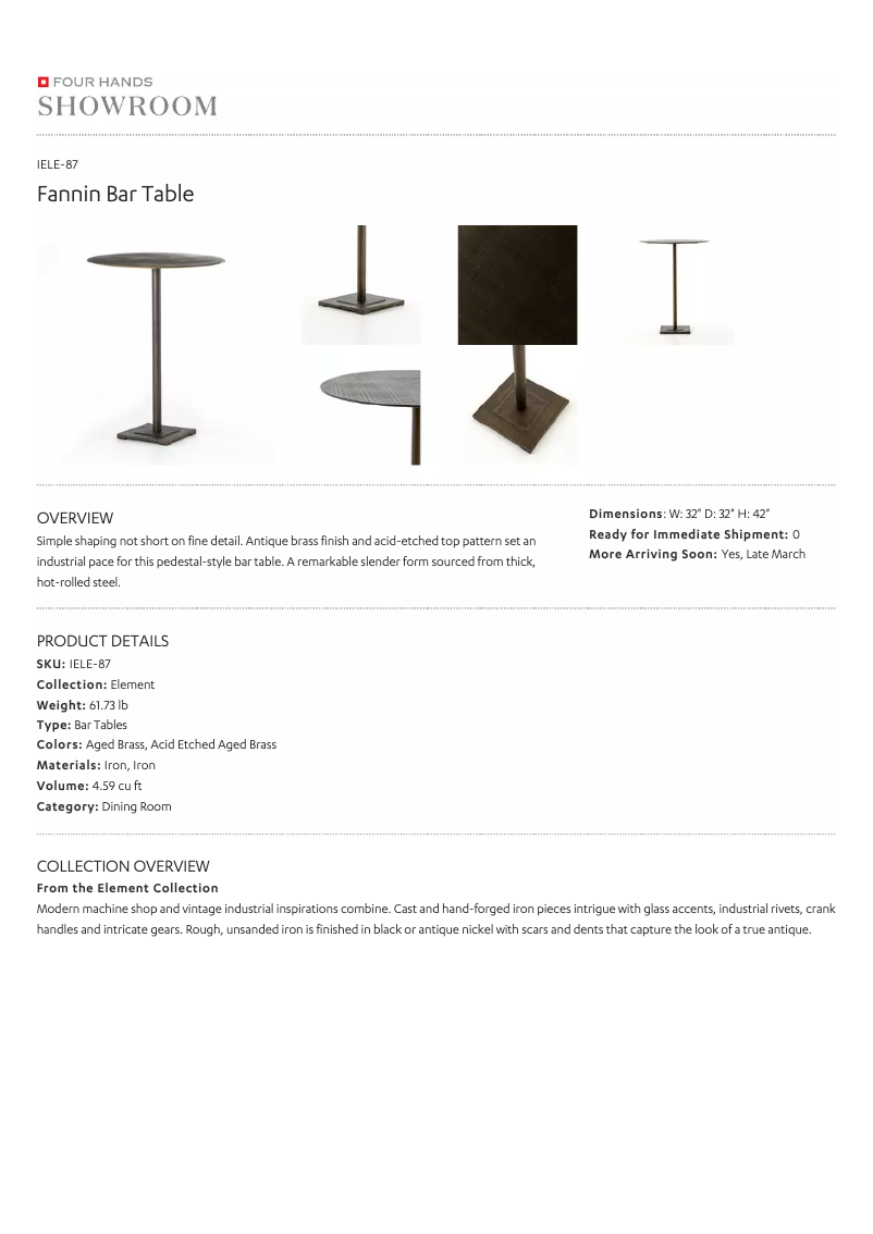 Page 1 de la notice Manuel utilisateur Four Hands IELE-87