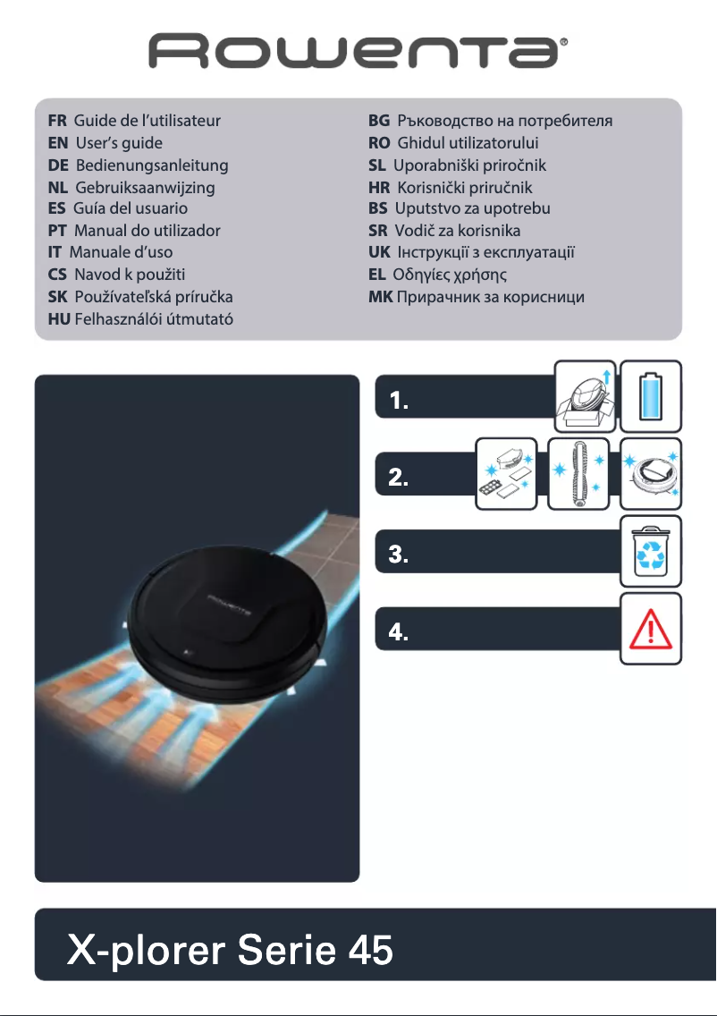 Imagen de la primera página del manual del dispositivo X-Plorer Serie 45 RR8277WH