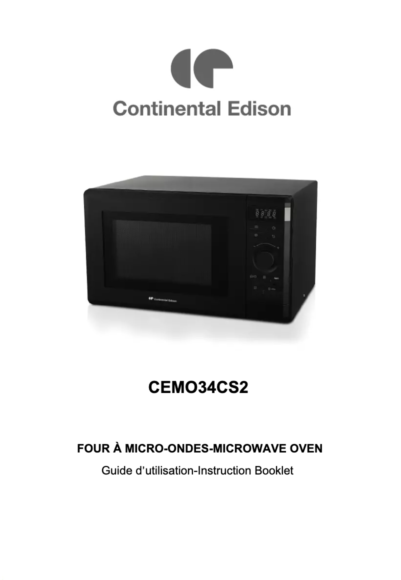 Página 1 del manual Manual de usuario Continental Edison CEMO34CS2