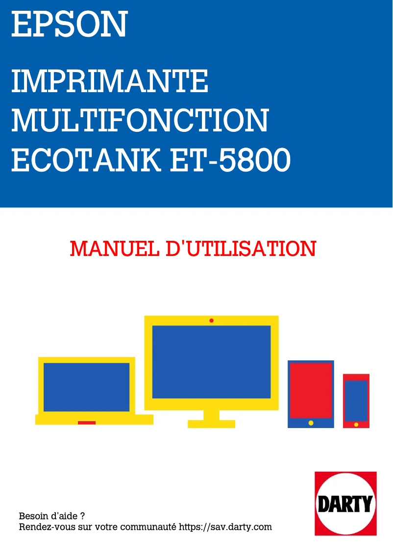 Page 1 de la notice Manuel utilisateur Epson EcoTank ET-5800