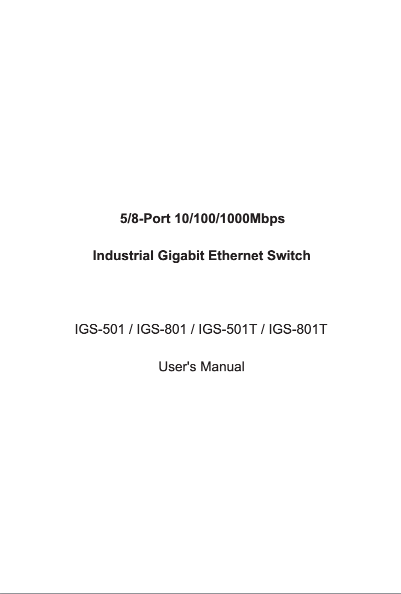 Page n°1 - Manuel utilisateur Planet IGS-801T