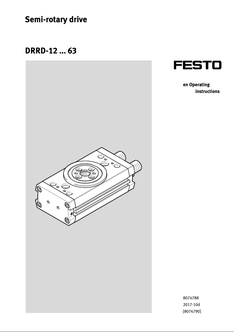 Page 1 de la notice Manuel utilisateur Festo DRRD-12