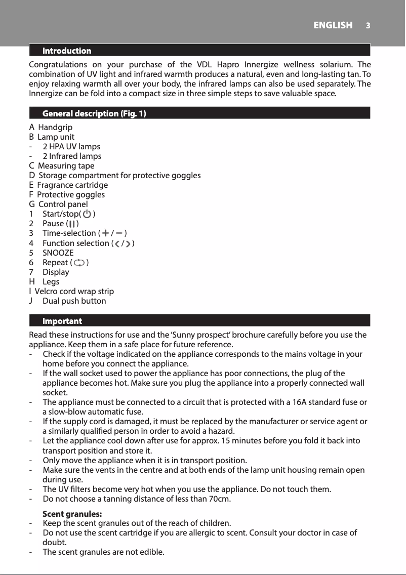 First page image of the manual for Innergize HP8580