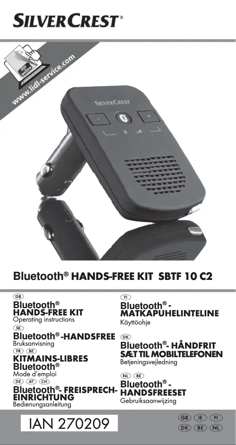 Page 1 de la notice Manuel utilisateur SilverCrest SBTF 10 C2