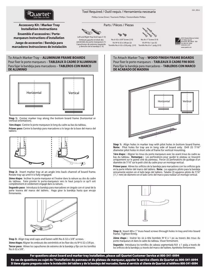 Page 1 de la notice Manuel utilisateur Quartet 305
