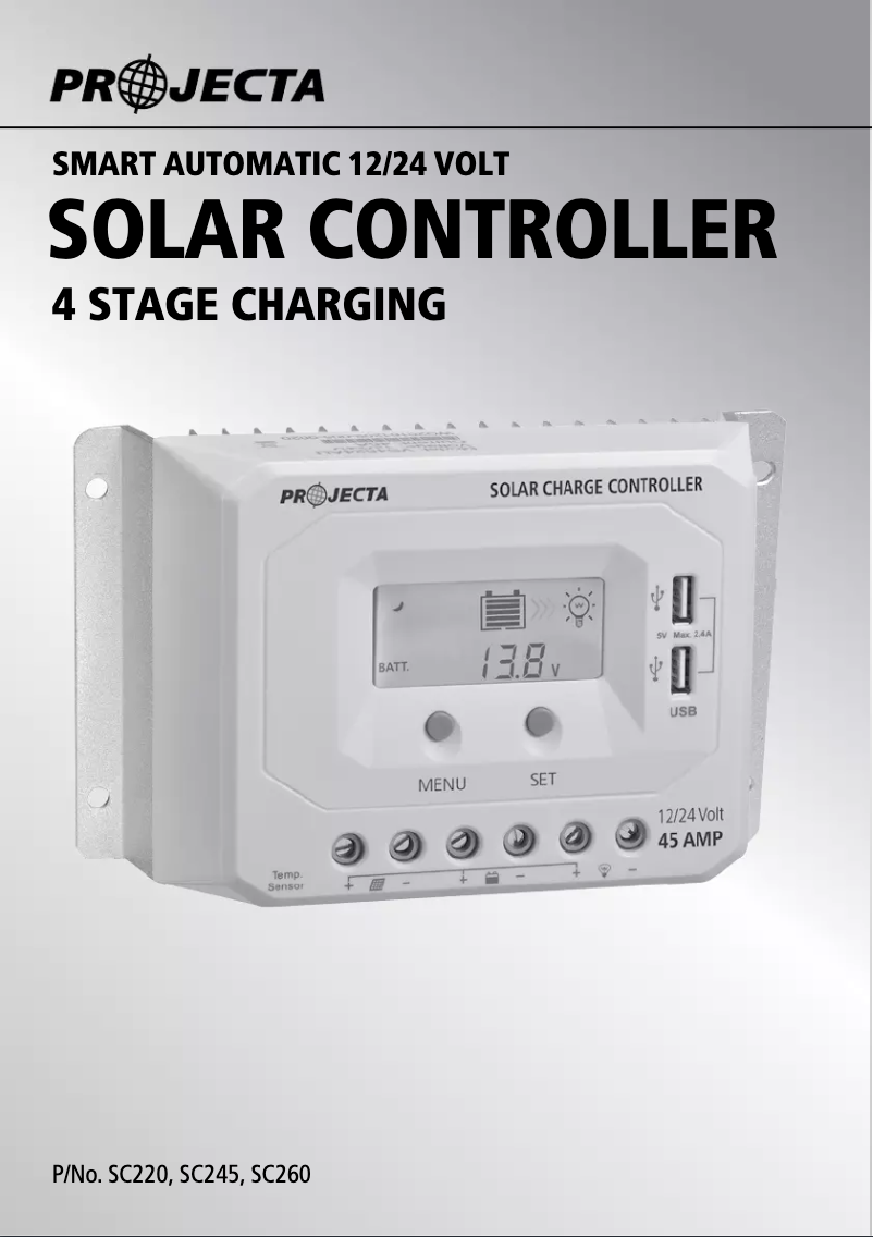 Page 1 de la notice Manuel utilisateur Projecta SC245