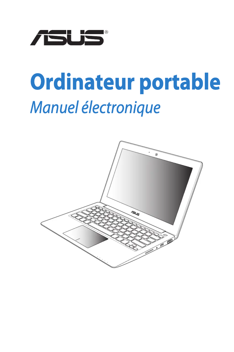 Page 1 de la notice Manuel utilisateur Asus VivoBook X202E