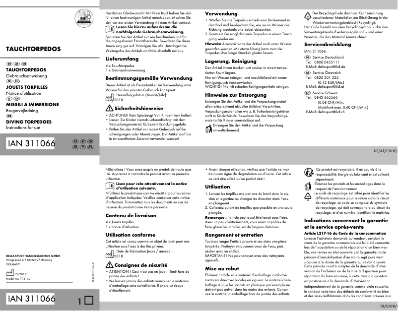 Página 1 del manual Manual de usuario Crivit IAN 311066