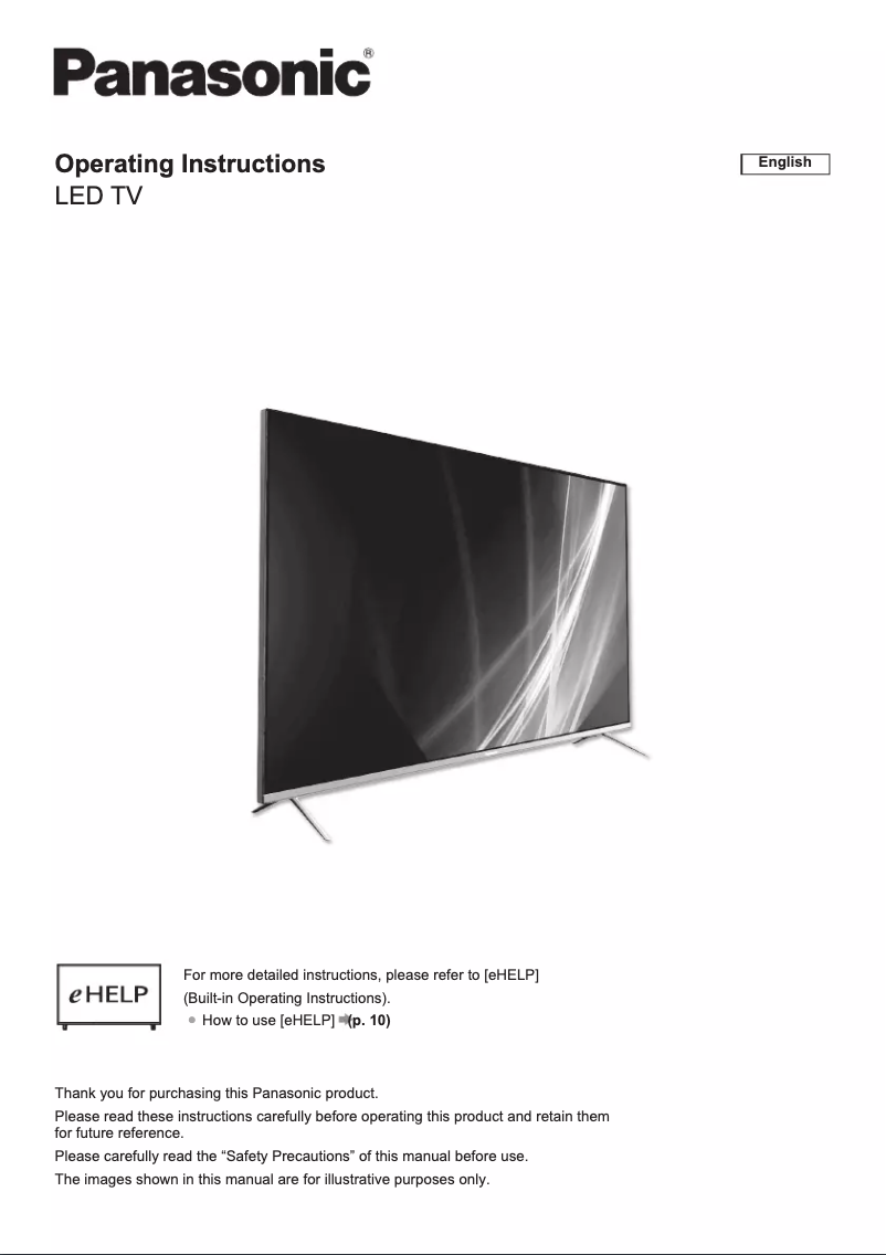 Page 1 de la notice Manuel utilisateur Panasonic TX-55JX710E