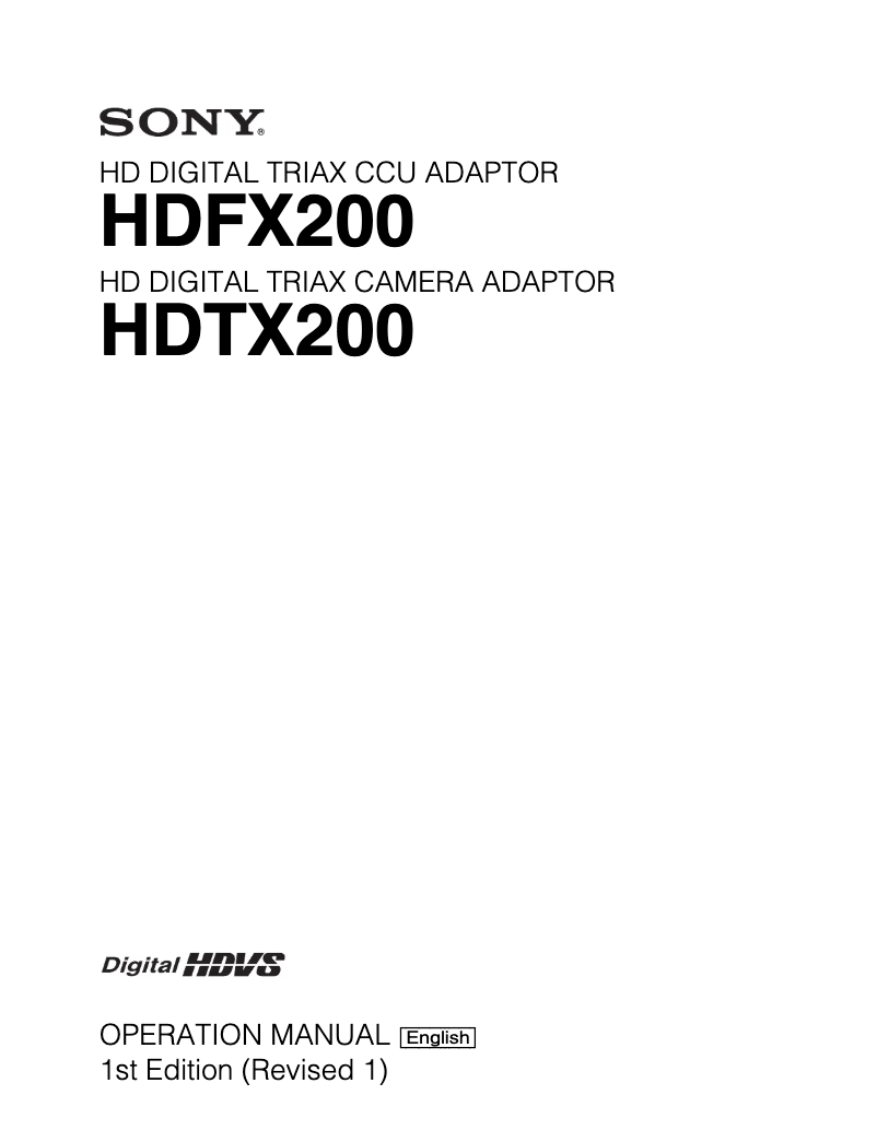 Image de la première page du manuel de l'appareil HDTX-200